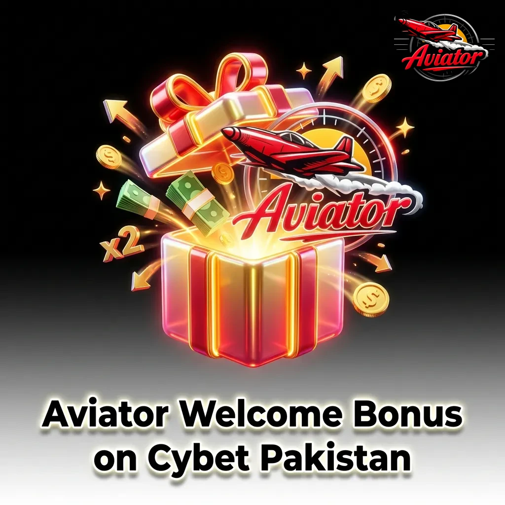 Aviator Welcome Bonus interface showing 100% match up to 500 USDT plus 50 Free Spins promotion on Cybet Pakistan app