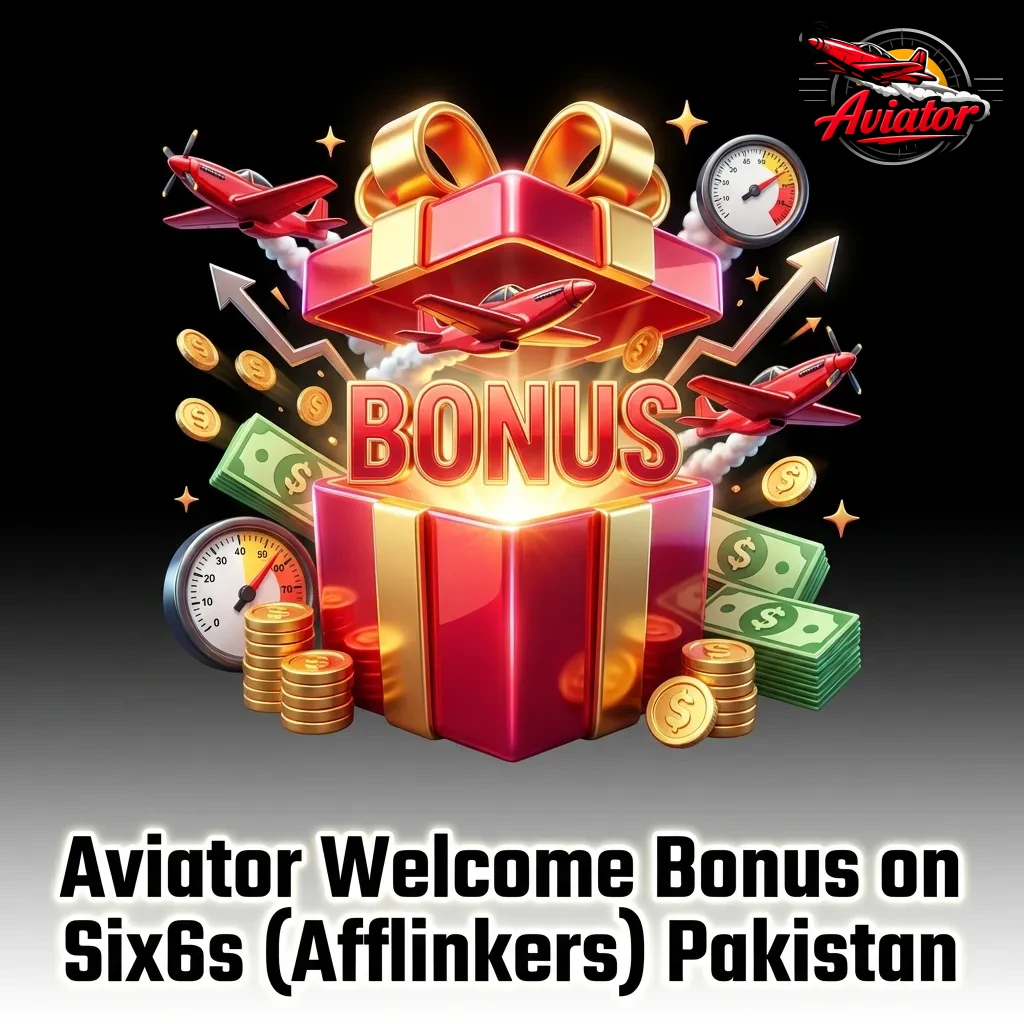 Six6s Aviator welcome bonus interface showing +66.66% first deposit offer for Pakistan players
