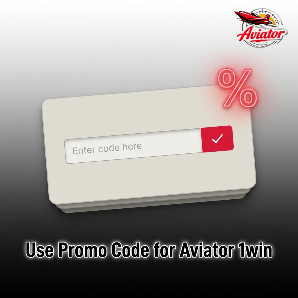 Aviator 1win promo code 1WPLAY entry field highlighted on registration and account settings screen