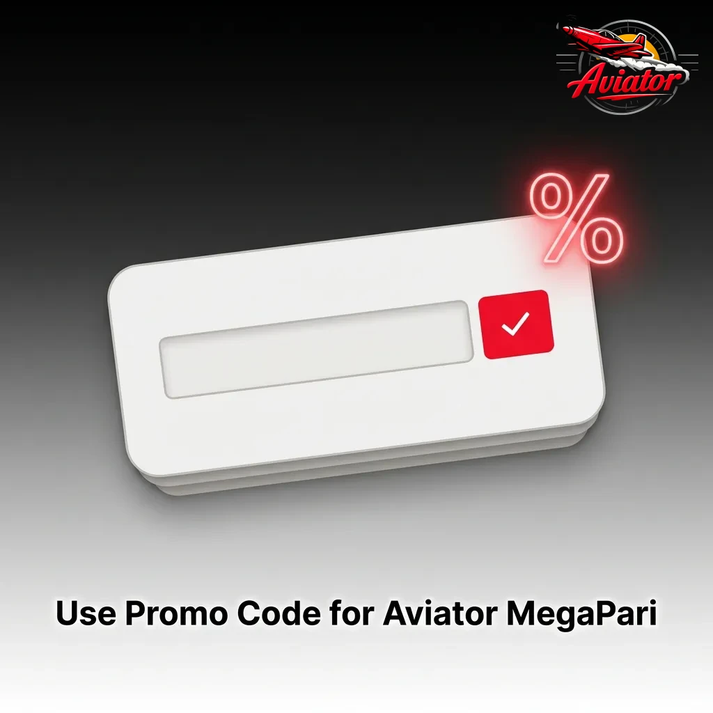 Aviator MegaPari promo code MEGAAVI entry screen showing registration bonus activation process