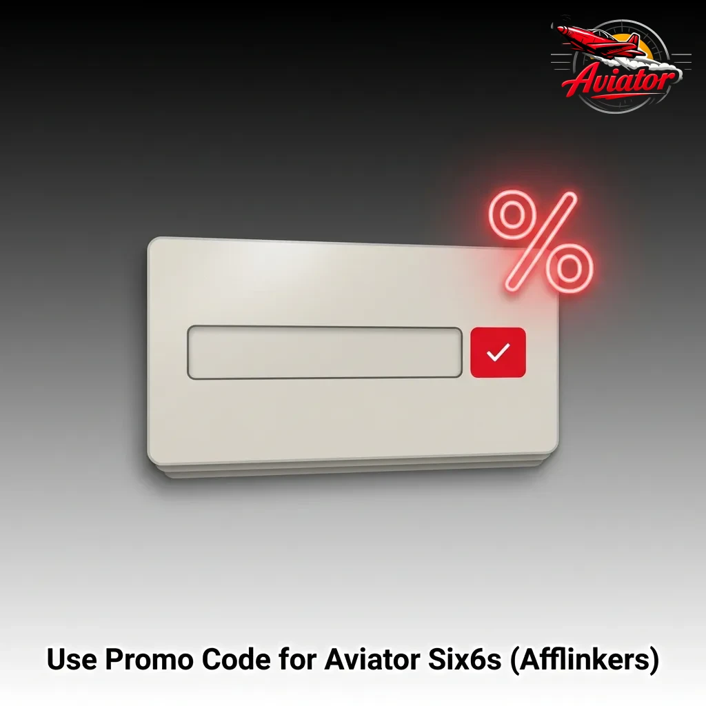 Aviator game promo code AVIATOR100 entry field on Six6s registration form for bonus perks