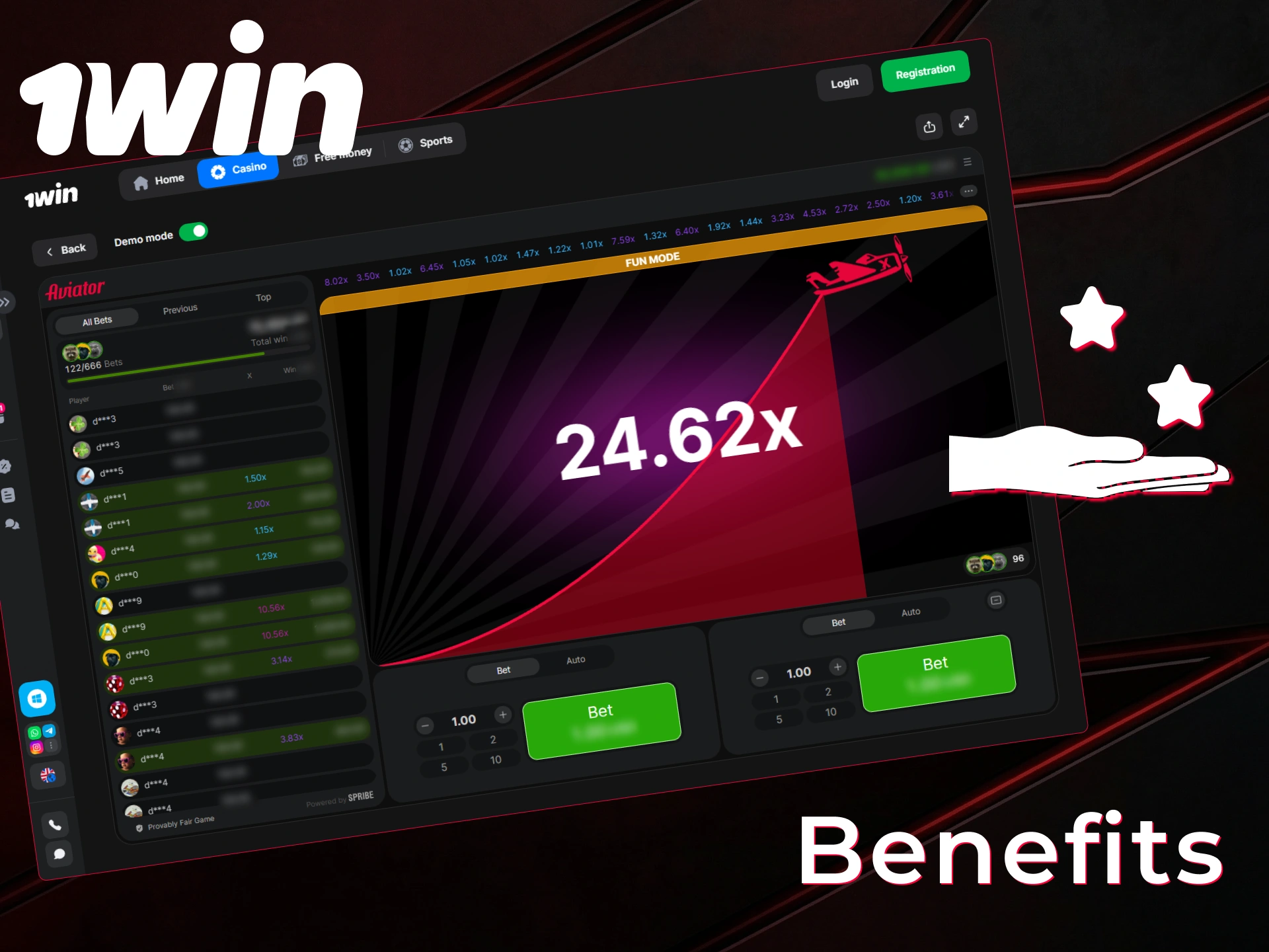 Explore the main benefits of playing Aviator on 1win in Pakistan.