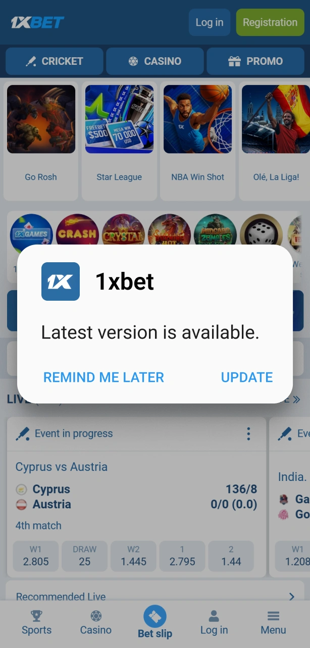 Receive a notification on your phone when a new 1xBet Aviator build is ready.