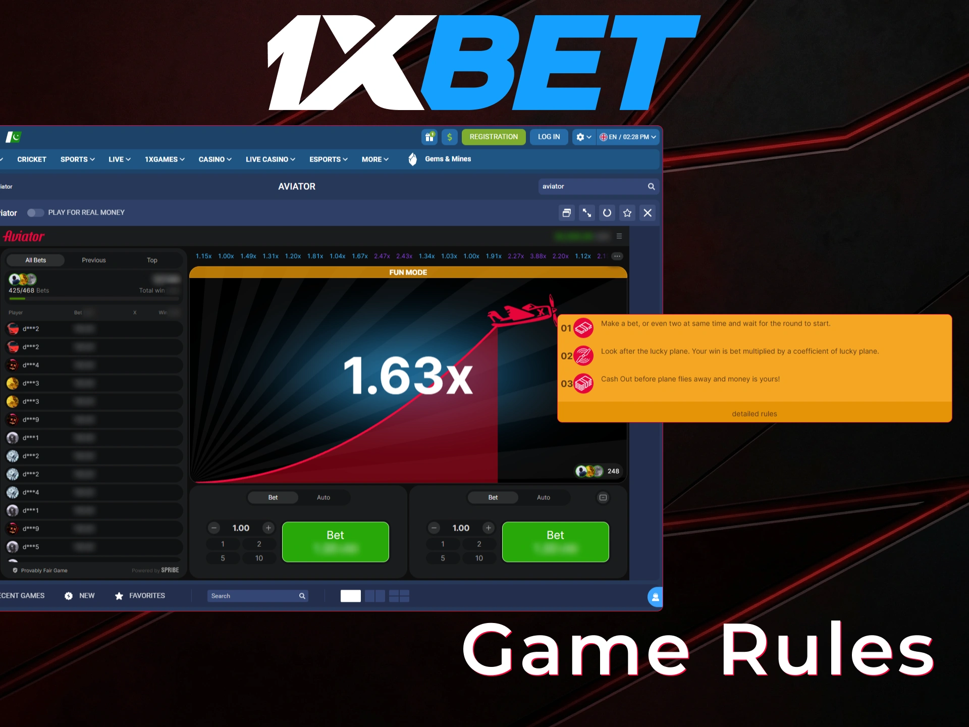 Master the official Aviator game rules and learn how to play.