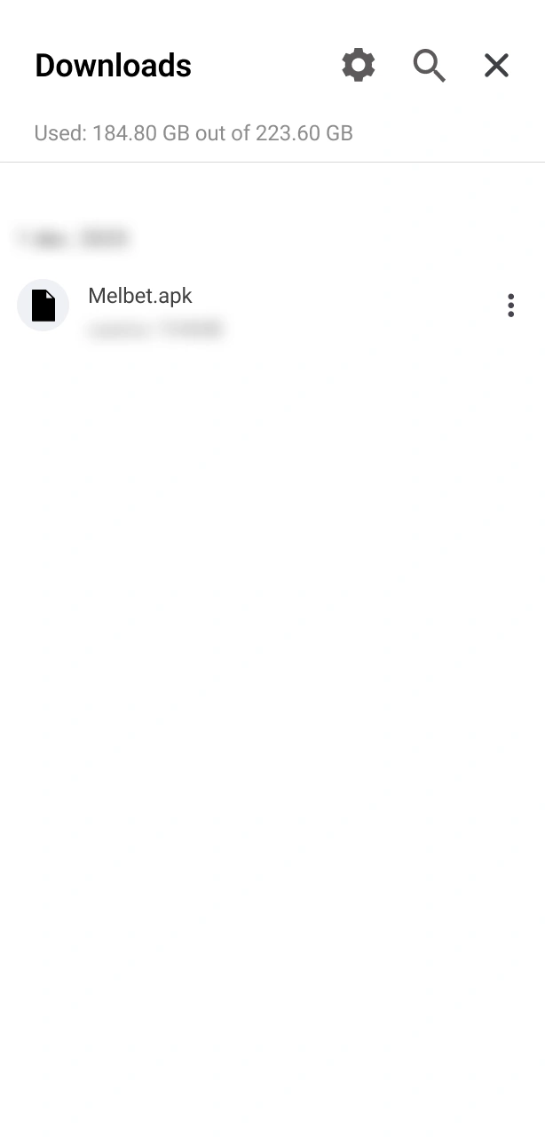 Open the downloaded Melbet Aviator file from your notifications.