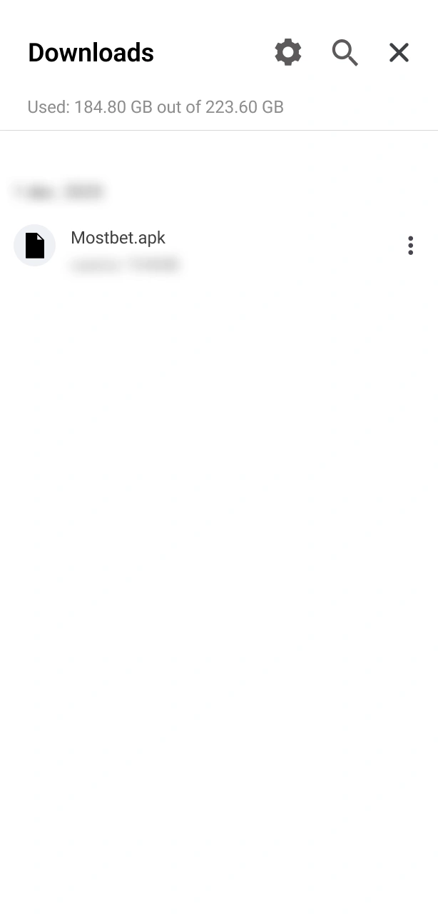 Run the file after it downloads to install the Mostbet Aviator App.