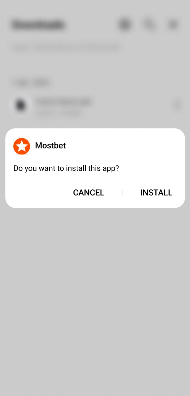 Open the file to start the Mostbet Aviator installation.
