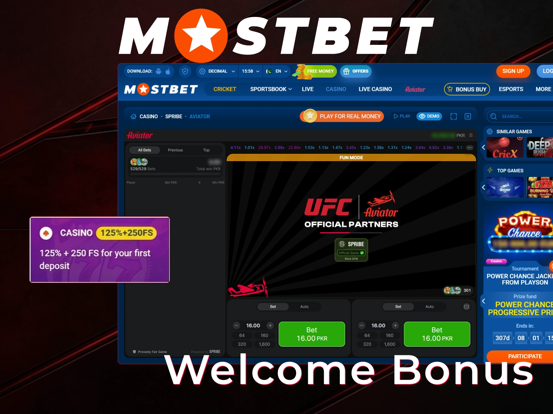 Claim a generous Aviator welcome bonus for Pakistani players today.