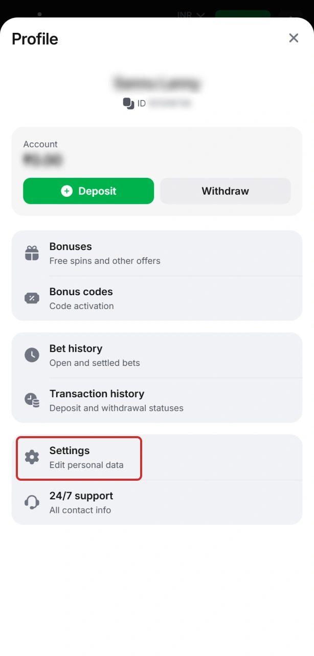 Submit Selfie to verify your identity for playing Aviator.
