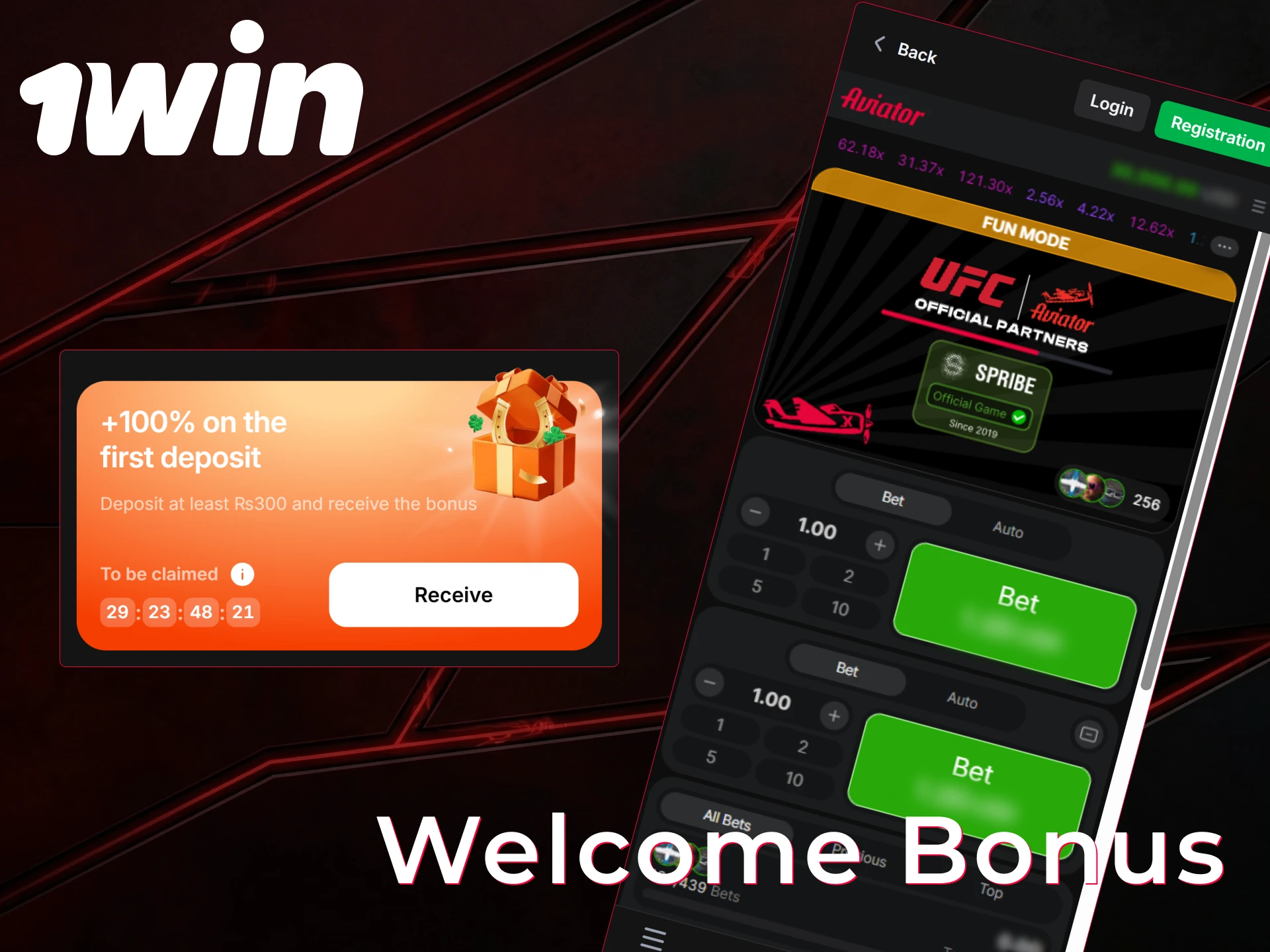 Claim your Aviator welcome bonus in Pakistan using the mobile app.