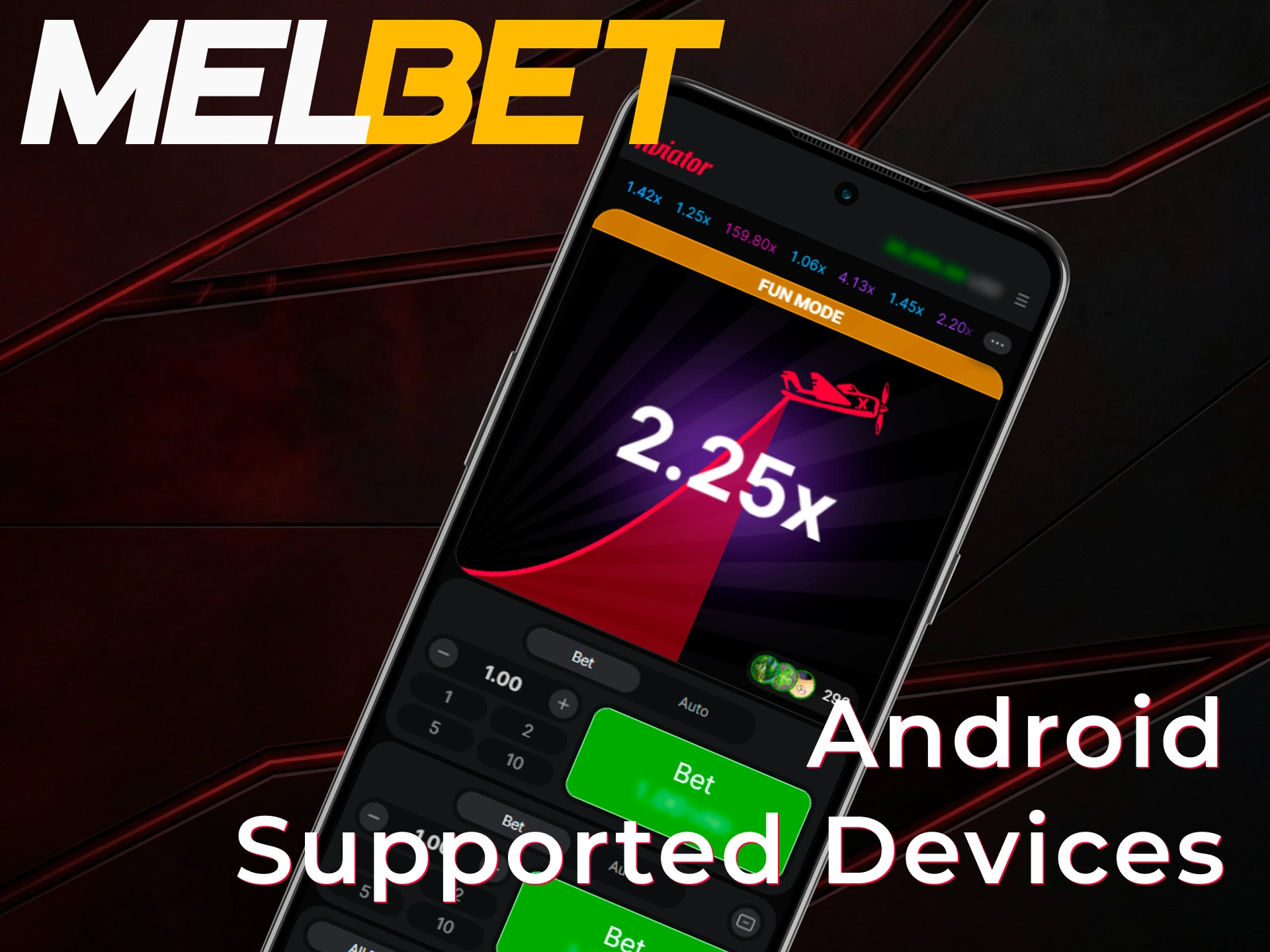 Check the list of Android supported devices for the Melbet App.