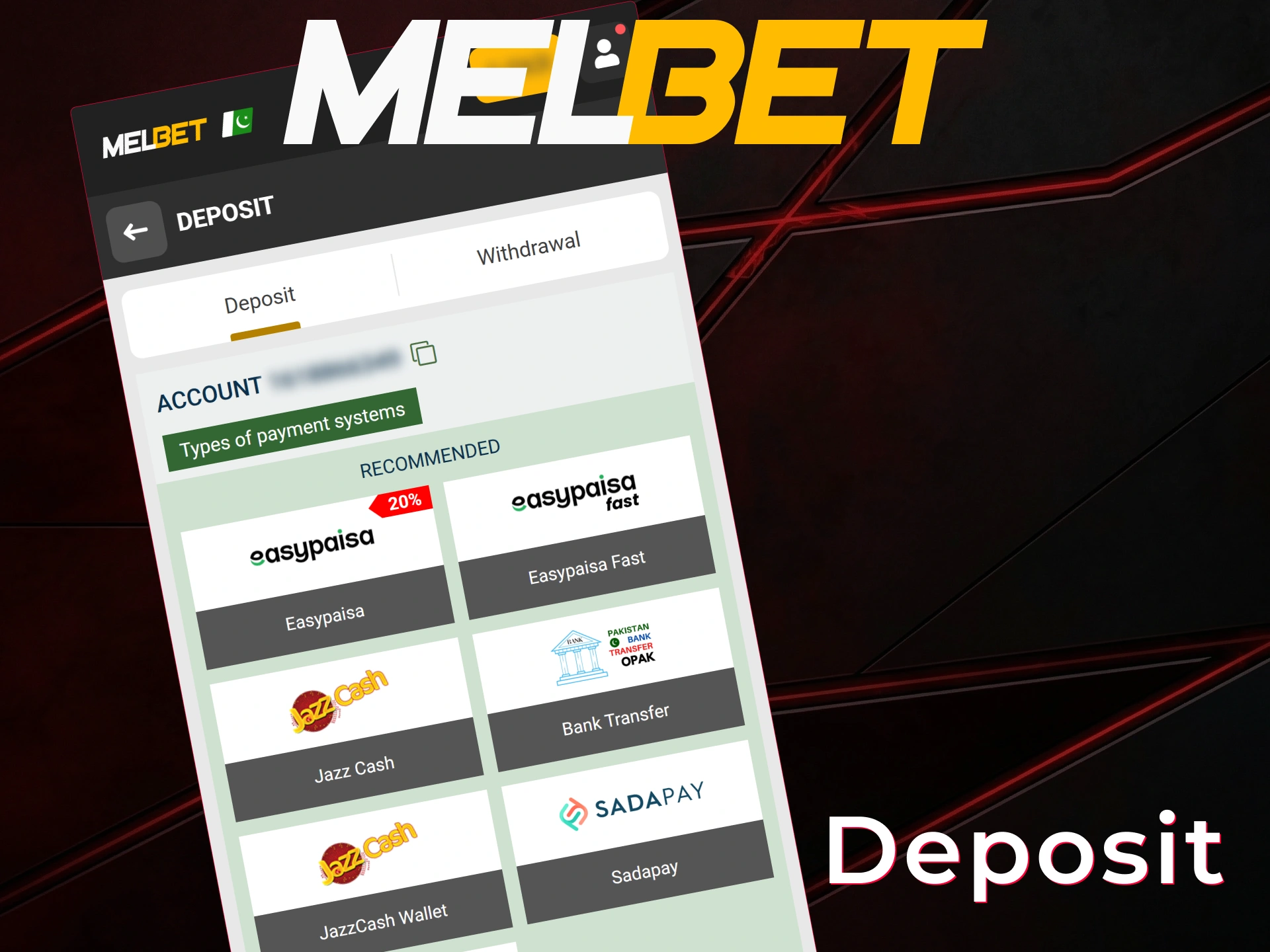 Learn how to deposit money via App to play Aviator online.