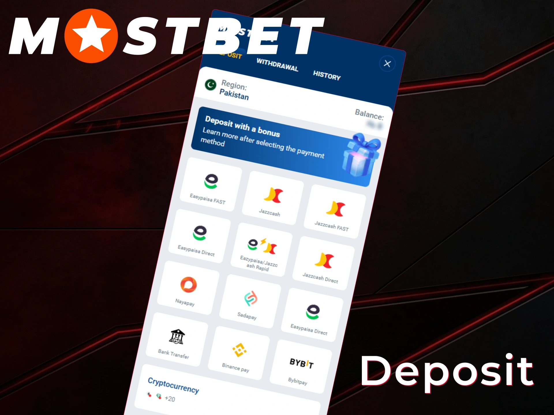 Learn how to deposit money via the app to play Aviator.