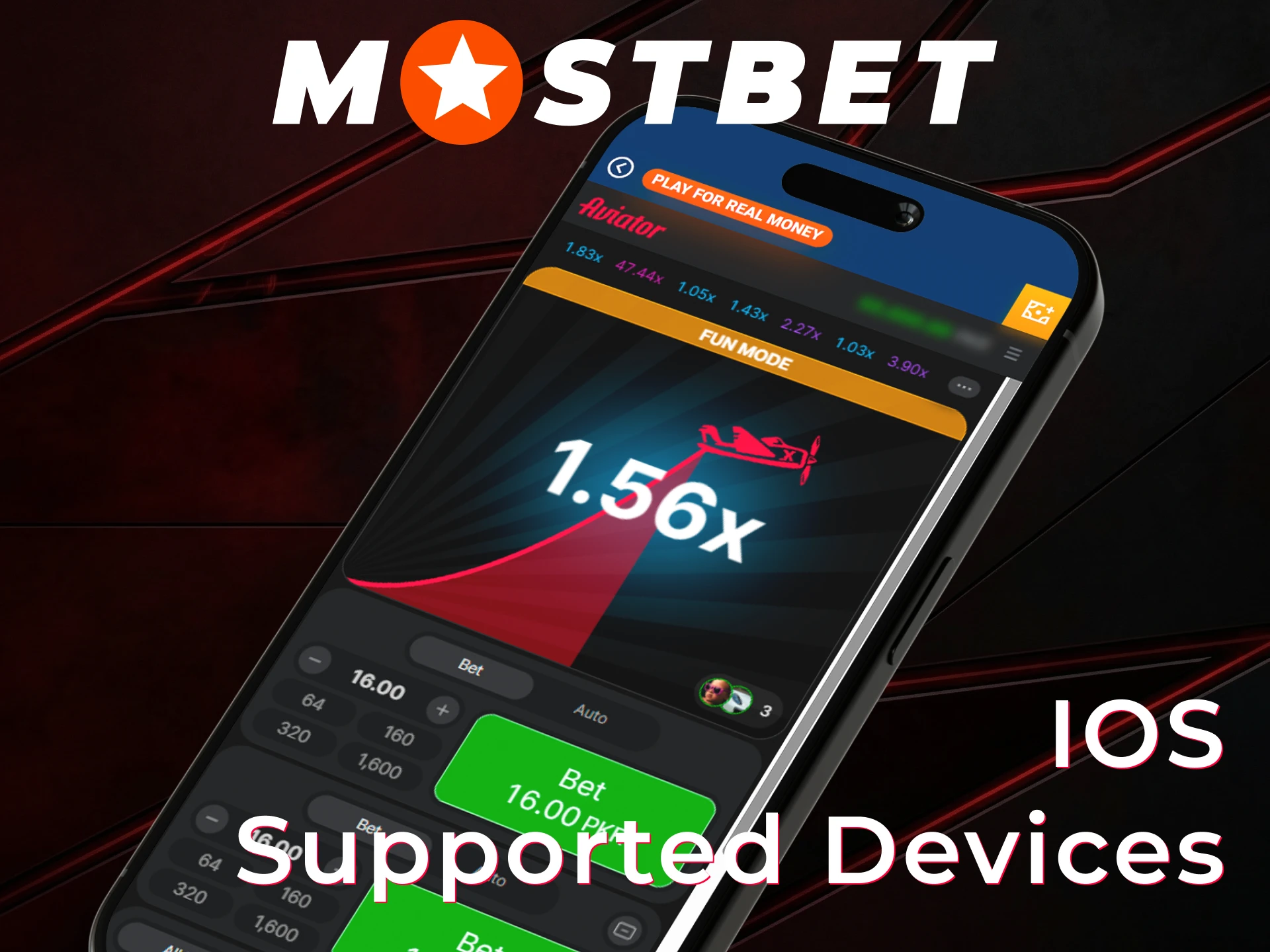 See which iOS supported devices are compatible with the Mostbet App.