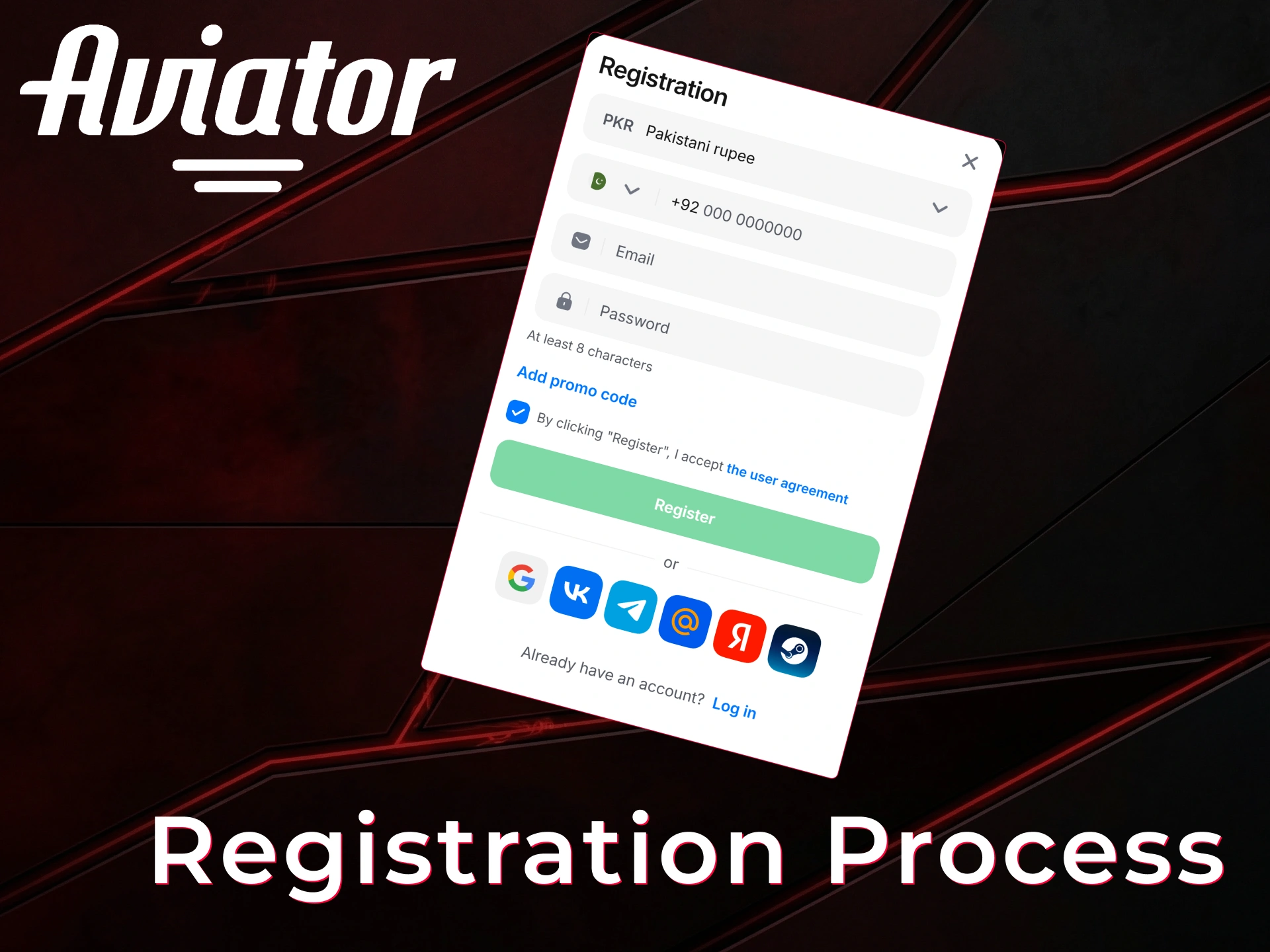 Follow our easy guide to complete the Aviator game registration process.